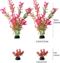 COMSUN 10 Pack Artificial Aquarium Plants - Red / 25 - image 4