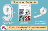 JoyBox Design 3FT DIY Mosaic Balloon Number 1 Frame - Number 9 - image 3