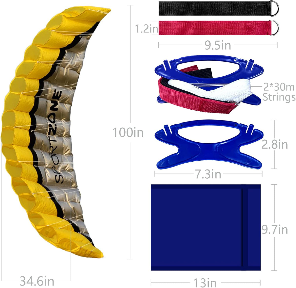Hengda Kite 2.5m dual line soft parafoil stunt kite for adults and kids - view 15