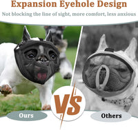 Mesh Short Snout Dog Muzzle with Anti-Eating Design for Frenchie – Essentials for Dogs - Black / L [Head Cir: 20.5"-23"] - image 3