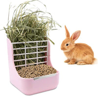 Litewoo Rabbit Hay Feeder Food Bowl Feeding Rack for Small Animal Guinea Pig Chinchilla Bunny Cage Accessories