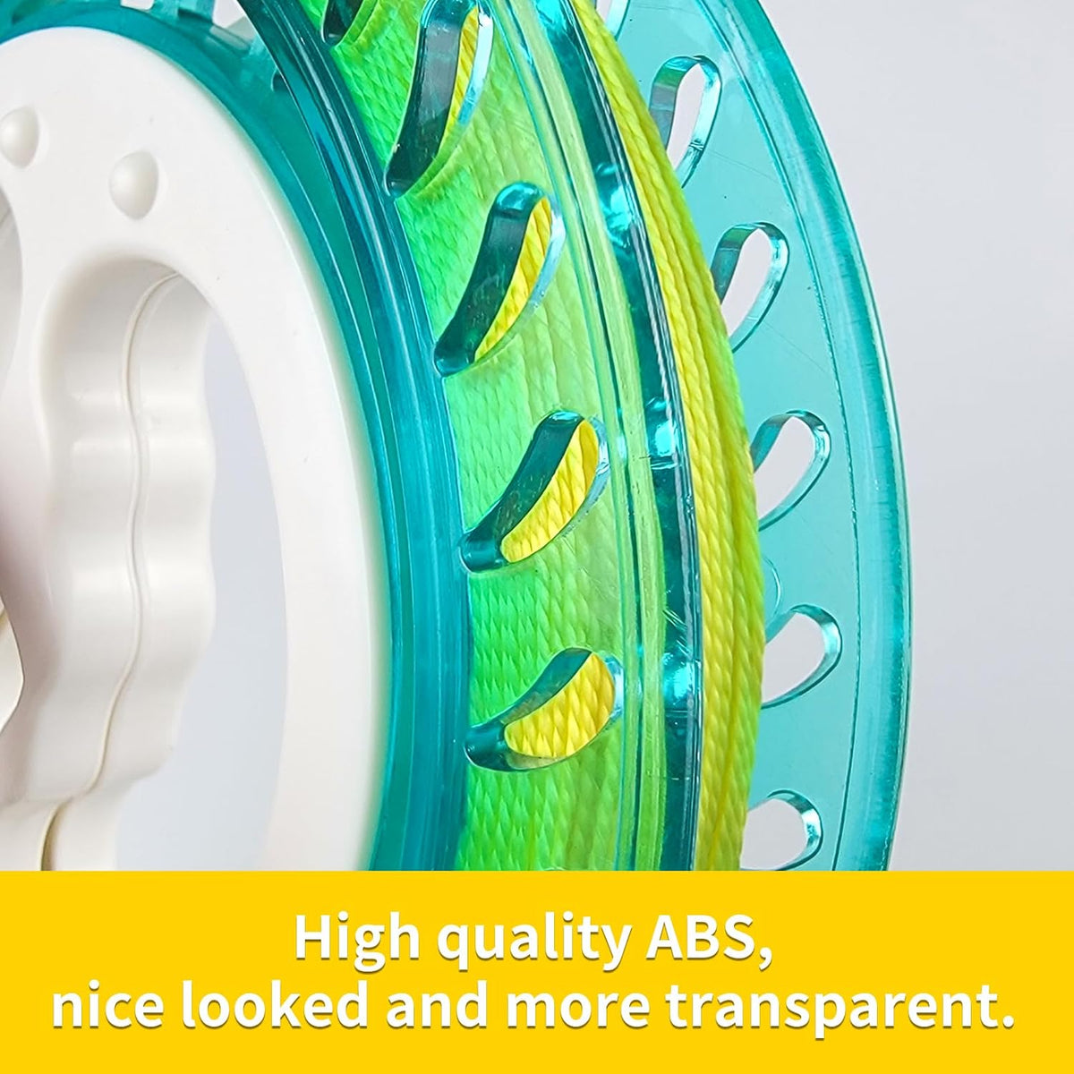 Simxkai Kite Line Winder – Beginner-Friendly Spool with Easy-Grip Handle – Fun for Kids & Family - 7.2in with 650ft / Crystal Blue - image 4
