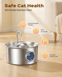 Cat Water Fountain Stainless Steel: Pet Water Fountains for Cats - Cat Fountain - image 2