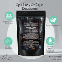 Obsidian Birch Carpet Freshener Powder: Powerful Odor Eliminator for Home, Upholstery Deodorizer, Carpet Deodorizer, Pet Urine - Birch & Black Pepper Fragrance