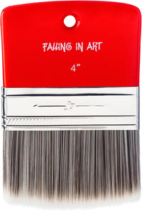 Falling in Art large 8 inch flat paddle paint brush with stainless steel ferrule - view 9