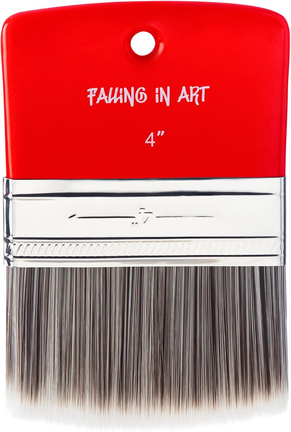 Falling in Art large 8 inch flat paddle paint brush with stainless steel ferrule - view 9