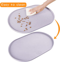 100% Waterproof 0.5" Raised Edge BPA Free Silicone Dog Food Mat - 32x24x1.0 Inch / Dove - image 4