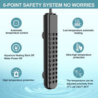 200W Aquarium Heater for 20-40 Gallon with Auto Shut-Off When Leaving - Black / 200W - image 2