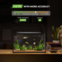PAIZOO LED Aquarium Thermometer Digital Highly Accurate Replaceable - White Display - image 3