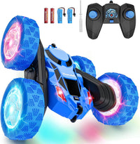 Hamdol Remote Control Car for Kids - Blue / Glow (Headlights & Wheel Lights)