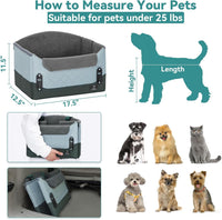 A 4 Pet Dog Car Seats for Small Dogs, Under 25 lbs - Dark Green with Pattern / Small - image 3