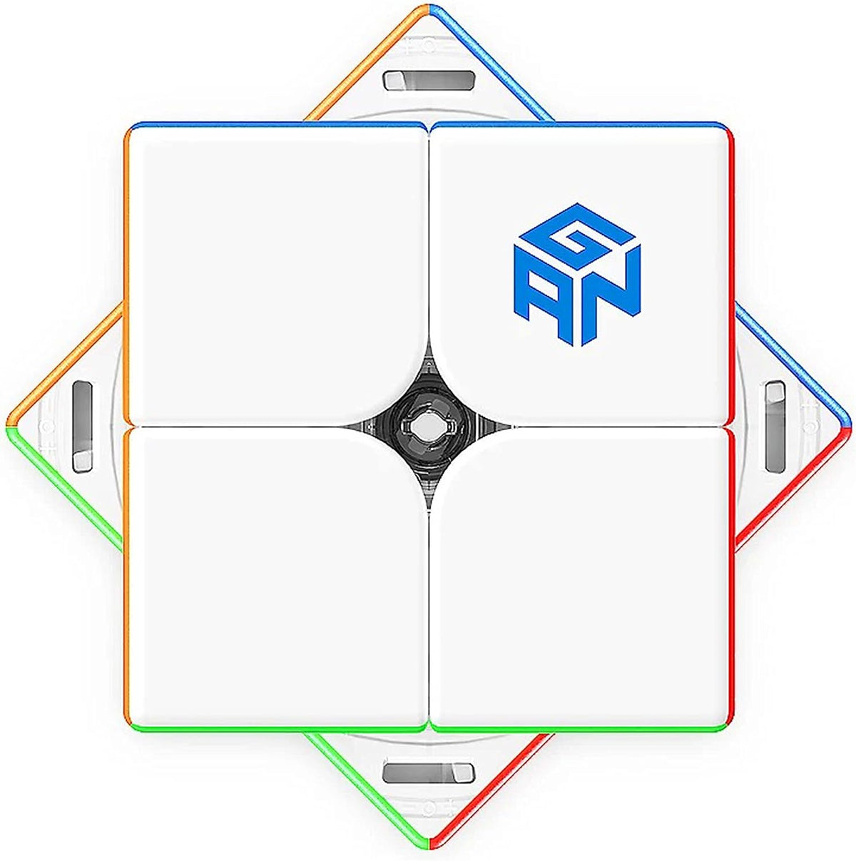 GAN 251 M Air 2x2 magnetic stickerless speed cube with frosted matte finish - view 2