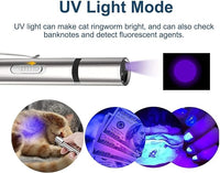 Cat Toys Laser Pointer for Indoor, Rechargeable, 7 Adjustable Wand Red Light Pet Interactive Cat Mouse Toys to Keep Busyfor Kitten Dog Chase Play