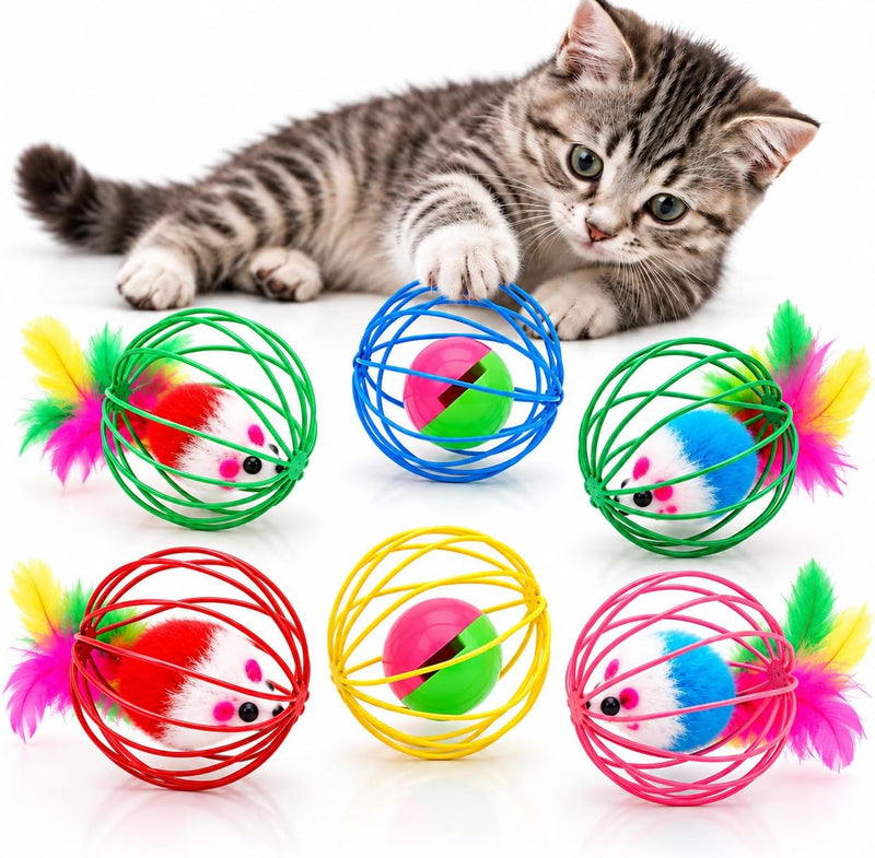 Cat Toys 6 Pack for Indoor Cats & Kittens