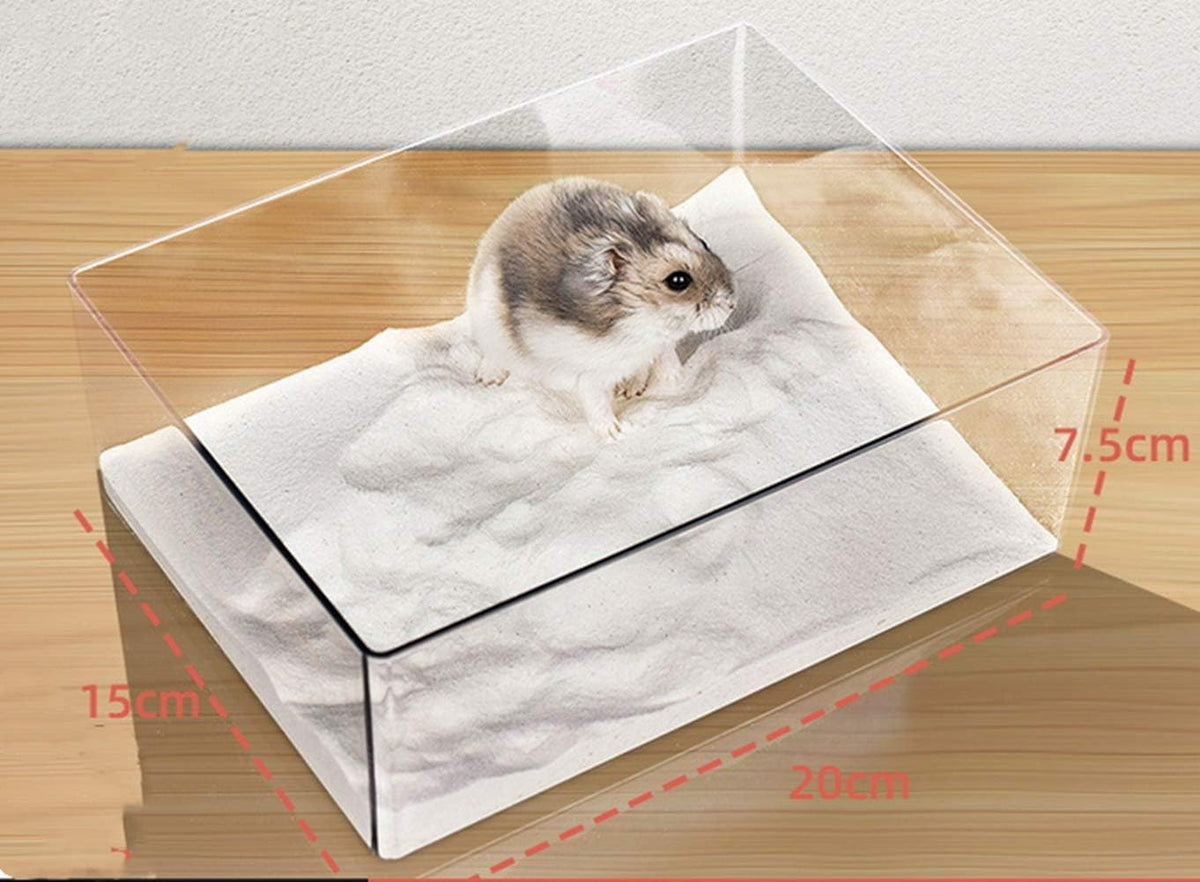 Cumuiu Hamster Sand Bathroom Clear Acrylic Toilet Tray Bathroom - Large - image 2