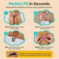 2 Pieces Dog Diaper Suspenders - Plaid / Medium/Large - image 2
