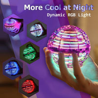 ATHLERIA Magic Flying Orb Ball, Boomerang Hover Balls - Flying Ball with Wand / Pink - image 3