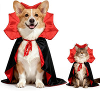 OLANRUN Dog Costumes, Dog Halloween Costumes Vampire Cloak - Small