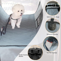 VIVAGLORY Dog Seat Cover Dog Hammock, Standard - Large (width 56") / Grey - image 3