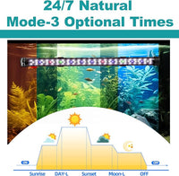 Submersible Aquarium Light for 28 to 54 Inch Fish Tank, 24/7 Cycle Fish Tank Light with Timer, Aquarium Plant Light with Full Spectrum+7 Single Colors, Auto On/Off, Adjustable Brightness