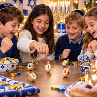 10-Pack Natural Wood Dreidels Hanukkah Draydel with English - 50-Pack - image 2