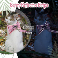 Cat Harness and Leash Escape Proof for Walking - XS-Chest(10.2"-11.8") / Pink - image 3