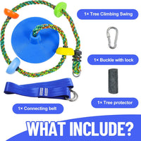 Just.smile tree swing climbing rope with platforms, disc seat and tree strap - view 10