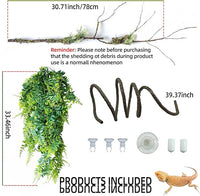 BNOSDM Reptile Vines, Bendable Jungle Climbing Vine, Terrarium Artificial Plants Decor, Reptiles Tank Accessories for Bearded Dragons, Chameleons, Snakes, Lizards, Hermit Crabs