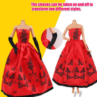 ZTWEDEN Doll Dress Set with Handmade Doll Clothes Wedding Party - image 4