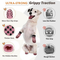 Anti-slip dog socks with rubber grips and elastic cuff in cotton blend - view 3
