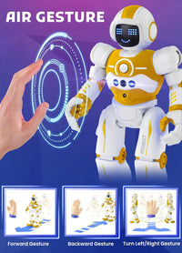 Robot Toys for Kids, Rechargeable Remote & Gesture Control Robots – Fun for Kids & Family - Yellow - image 3