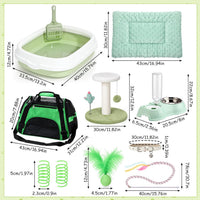 Eccliy 10 Pcs Kitten Starter Kit for Indoor - Classic / Medium / Green White - image 2