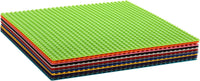 ZEAYEA 12 pack of 10 x 10 inch plastic building baseplates in twelve colors - view 3