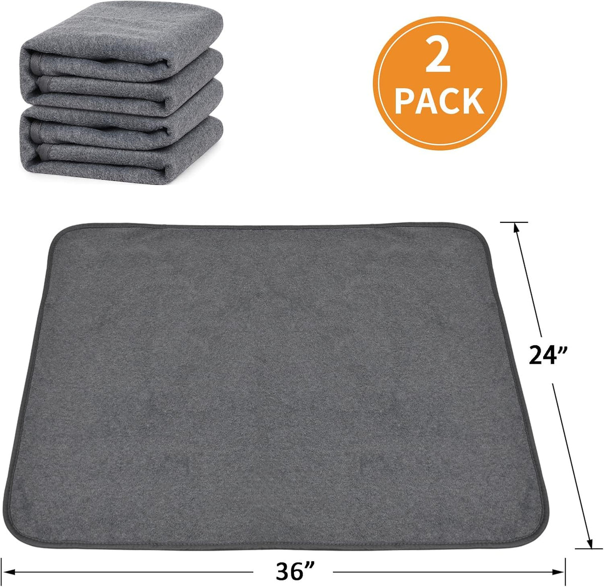 Washable Pee Pads for Dogs - 24"x36"-2PACK - image 3