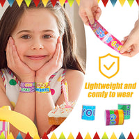 POPLAY 48 pack Christian slap bracelets with Bible verses, crosses and doves - view 5