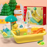 CUTE STONE Color Changing Play Kitchen Sink Toys - Yellow - image 2