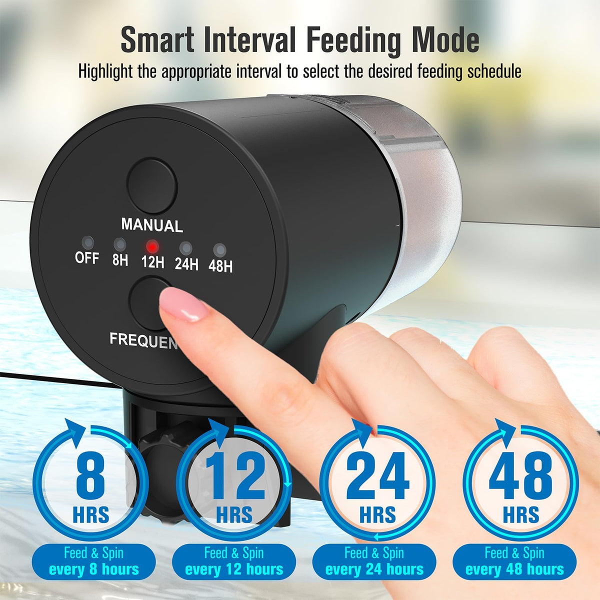 Automatic Fish Feeder Dispenser for Aquarium - Black - image 4
