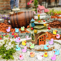 DULEFUN 150 mini resin animal and duck figurines in bright colors - view 13
