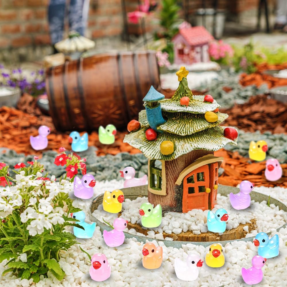 DULEFUN 150 mini resin animal and duck figurines in bright colors - view 13