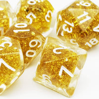 Haxtec Light Green DND Dice Set - Gold - image 3