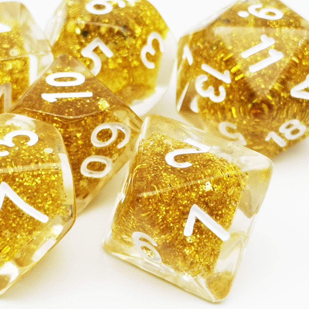 Haxtec Light Green DND Dice Set - Gold - image 3