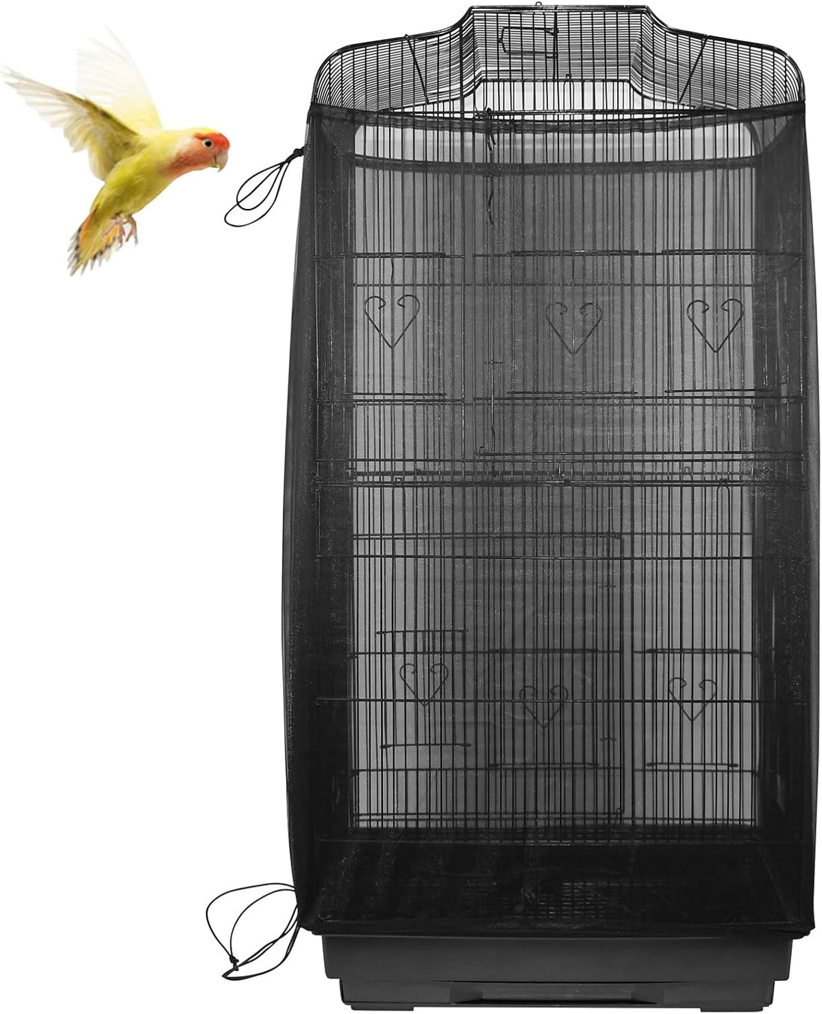 Large Bird Cage Seed Cather - 78.5*27.6in-black