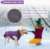 QBLEEV Warm Dog Coat, Reflective Dog Jacket - Purple / Small - image 3