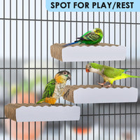 KATUMO Bird Perch Conure Cage Stand Parakeet Shredder Foraging Toys - Wave - image 4