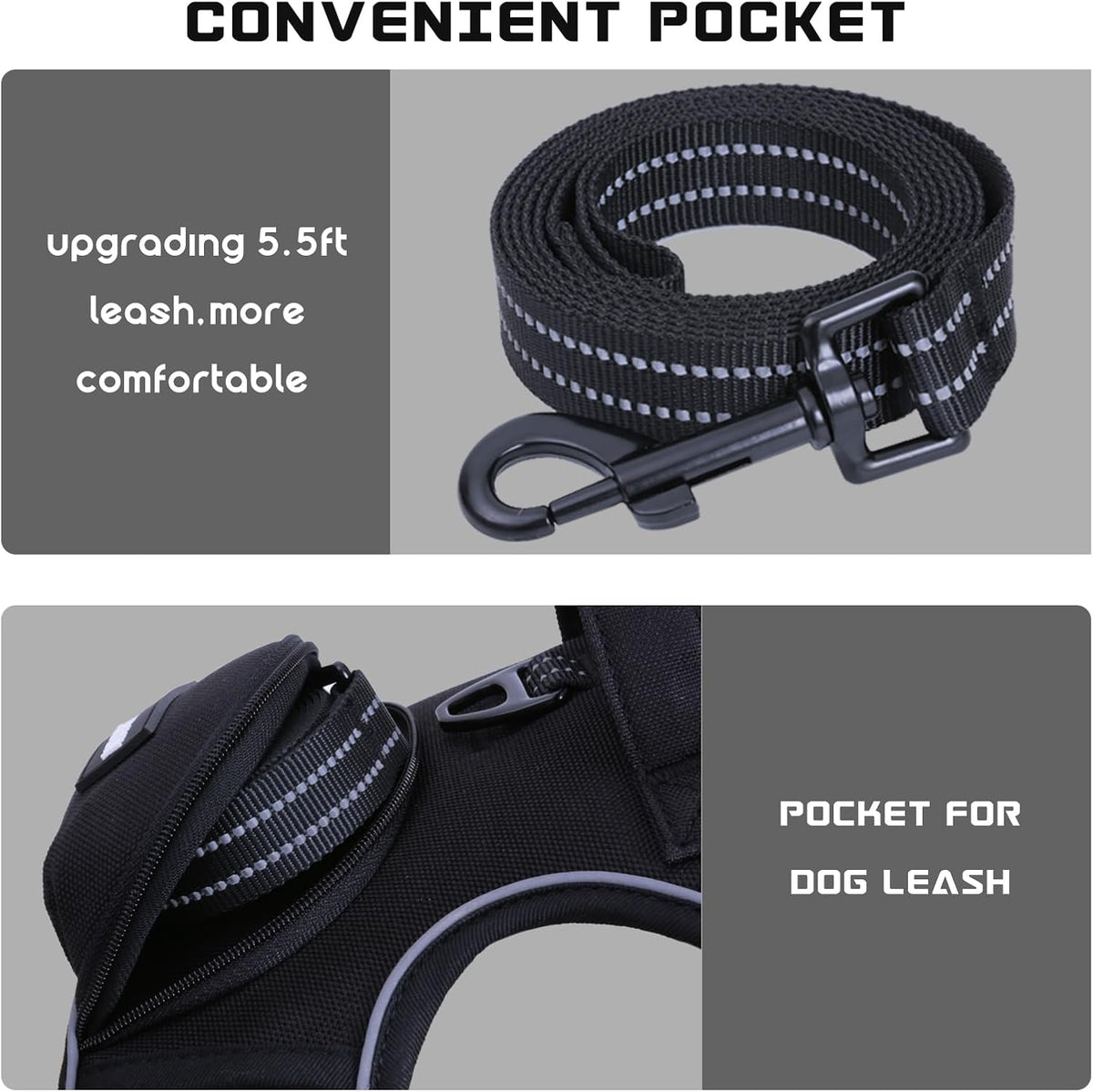No Pull Dog Harness for Medium Dogs - Black / XL - image 2