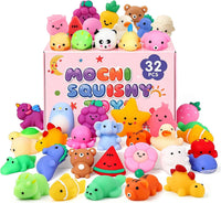 16 Pack Slow Rising Stress Balls，Textured Memory Soft Stress Ball – Fun for Kids & Family - 32 Pack Mochi Squishy Toys