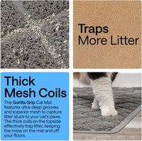 GORILLA GRIP Cat Litter Mat, Coiled Mesh Trapping Mats - Corner (32" x 32" x 45") / Grey - image 3