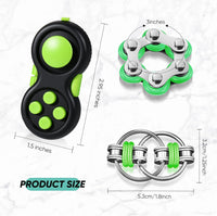 Gejoy 3 Pcs Fidget Toys Adults Set Silent - Black and Green - image 2