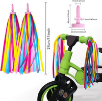 Bike Streamers Bike Tassels for Kids 1 Pair - Rainbow - image 2