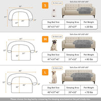 GGIB Calming Dog Bed Fluffy Plush Dog Mat for Furniture Protector with Removable Washable Cover for Large Medium Small Dogs and Cats (Small,Grey)